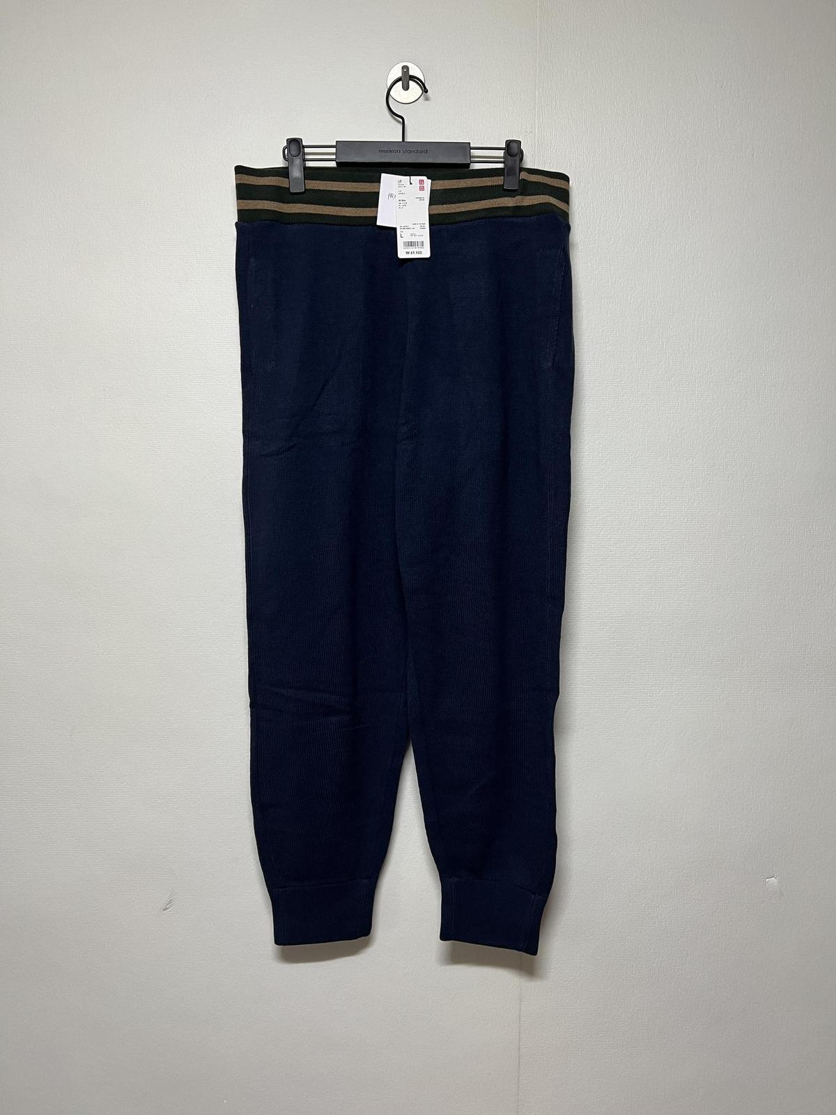 유니클로 JWA 니트 트랙 조거 팬츠 네이비 L