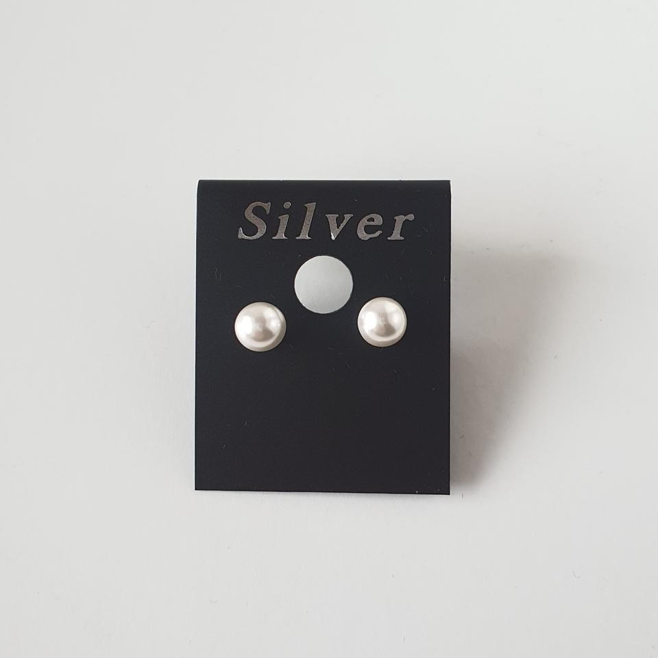 [925은침] 6mm 진주 귀걸이, 이어링, 실버침