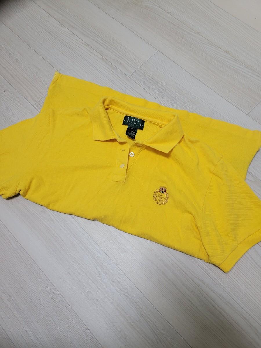 폴로 랄프로렌 자수로고 피케 반팔 카라티 옐로우 PM
