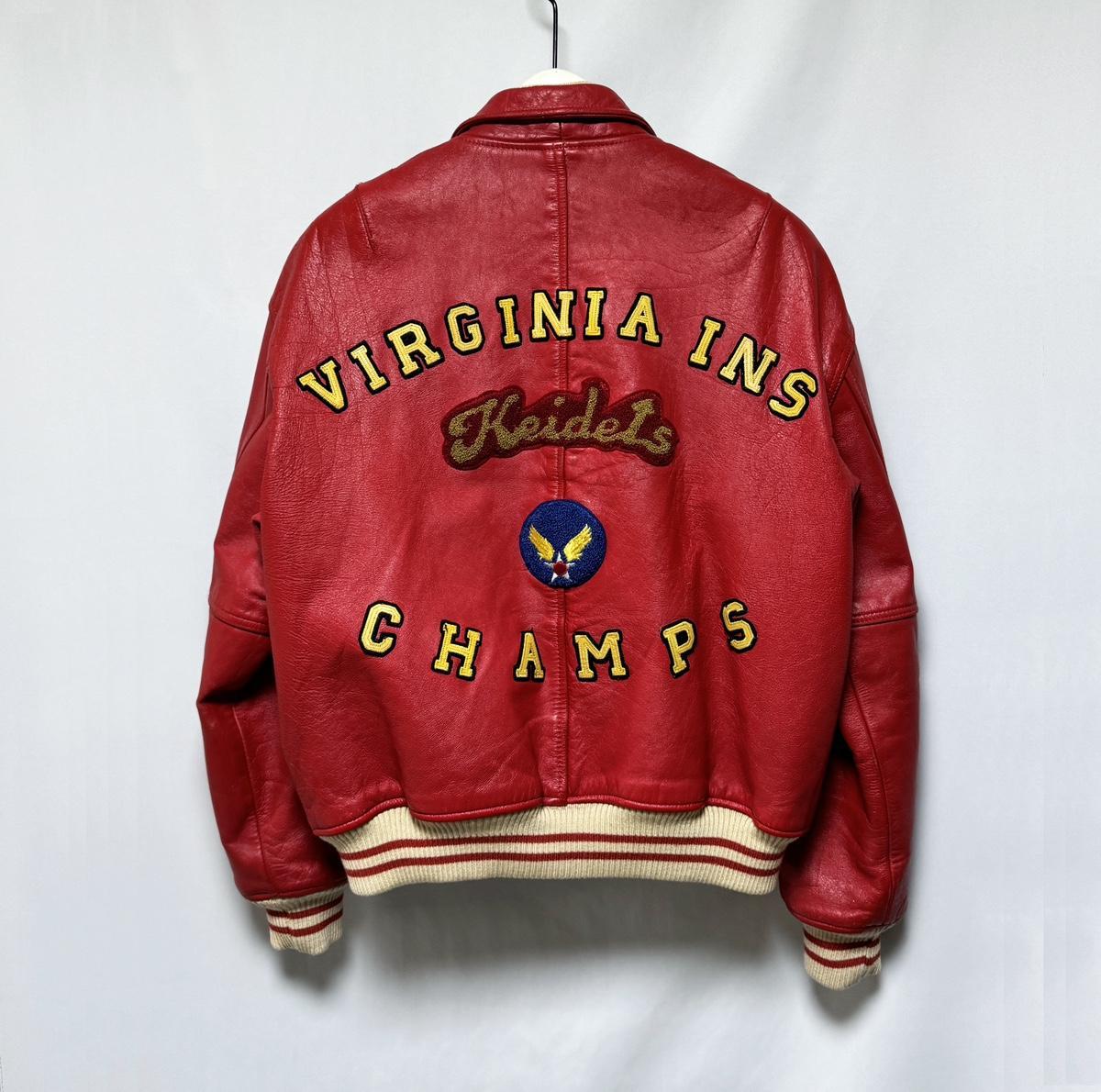 아비렉스 90s 레더 바시티자켓