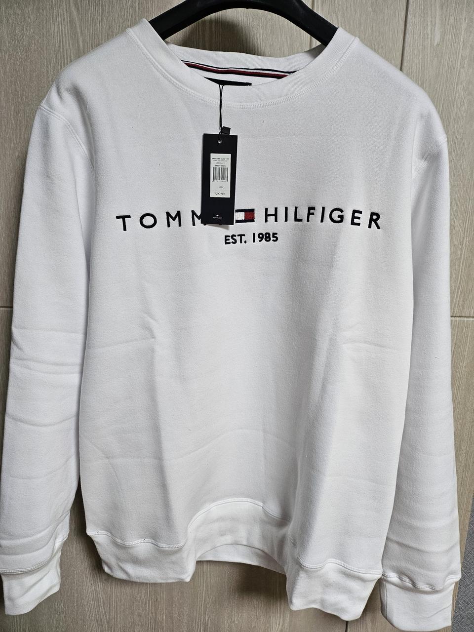 새상품 타미힐피거 기모 맨투맨 사이즈105