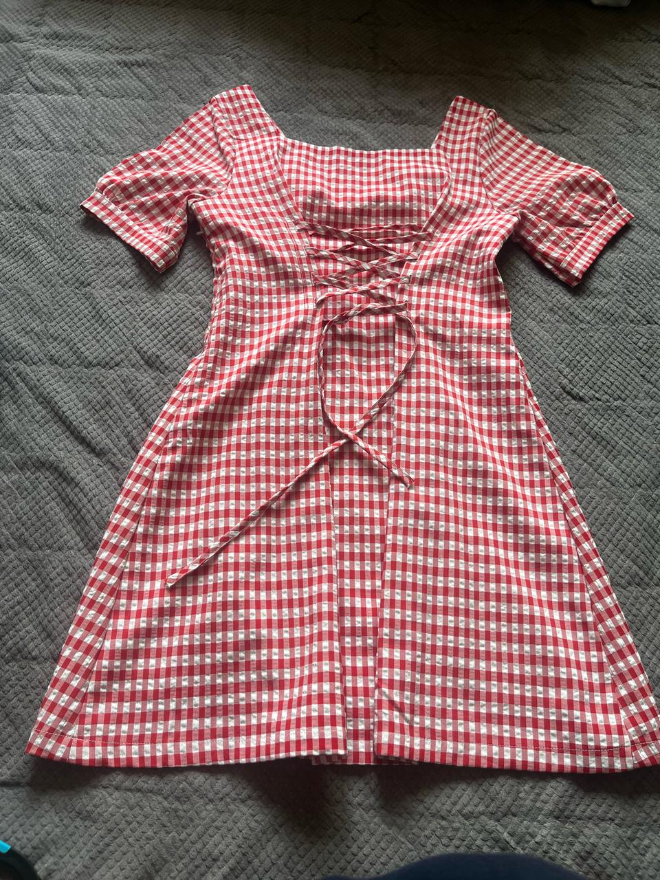 체크 코르셋 미니 원피스 데이트룩 플라스틱아일랜드