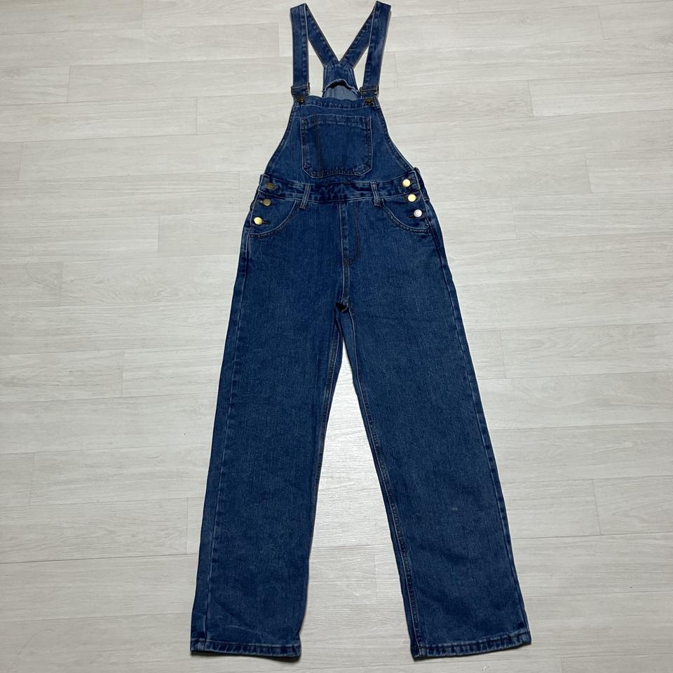 A24-2_청 멜빵 바지_M 허리27