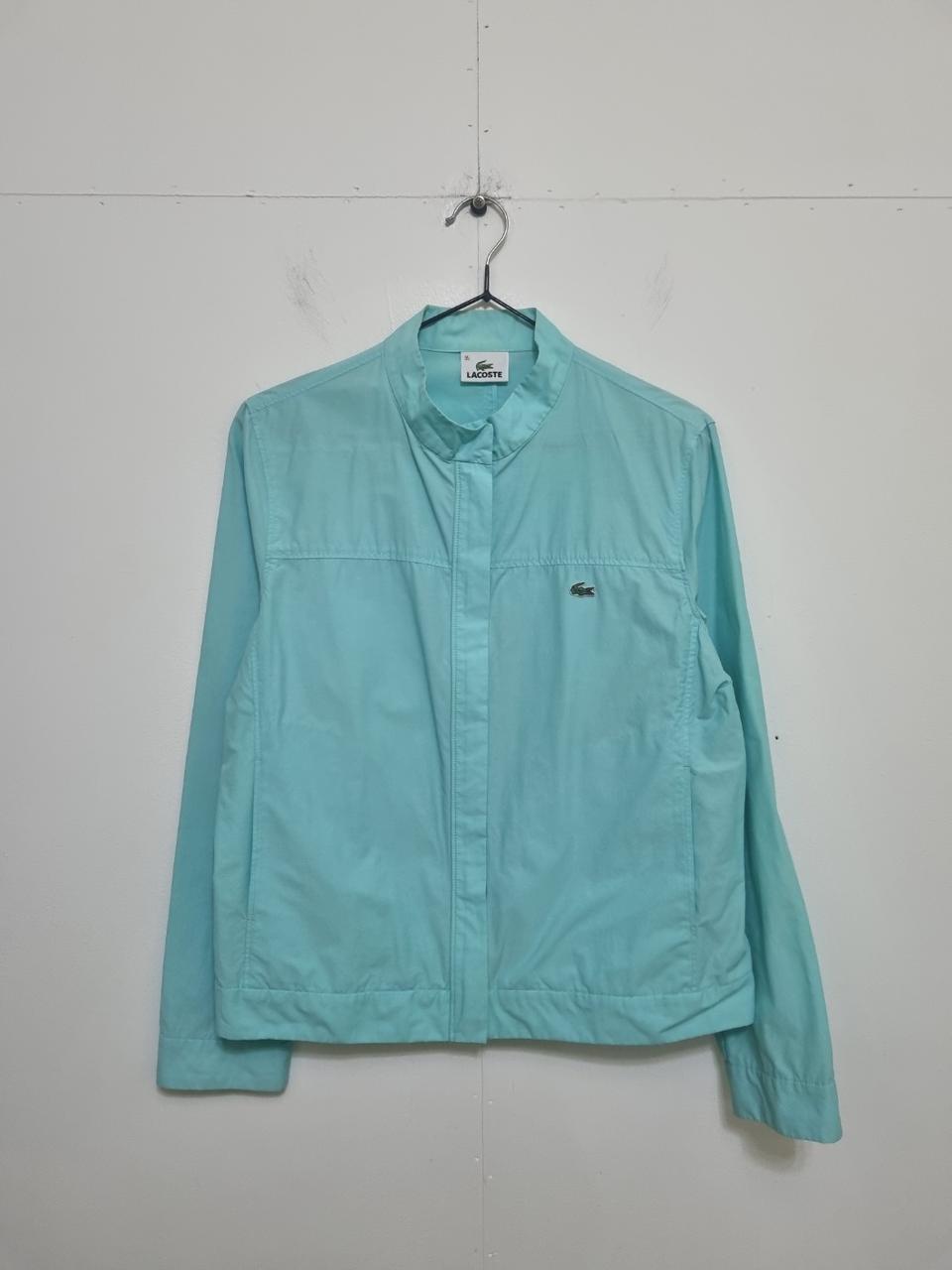 라코스테 얇은면 하이넥 블루종 집업자켓/여성95