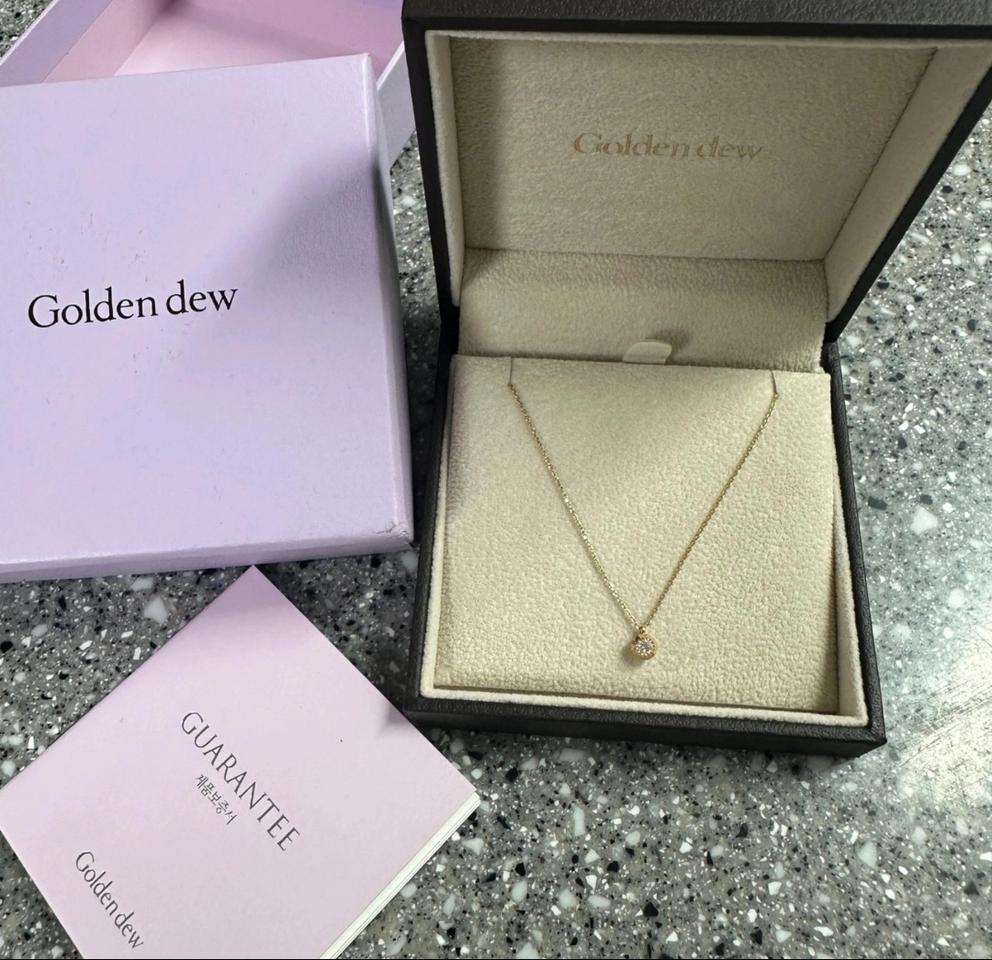 골든듀 글리터 링 러브 1c 다이아 18k 목걸이