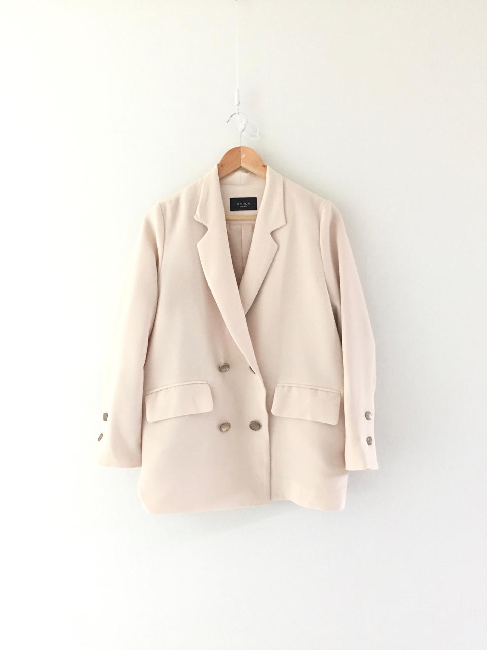 (새) 살구베이지 살색 루즈핏 봄 자켓