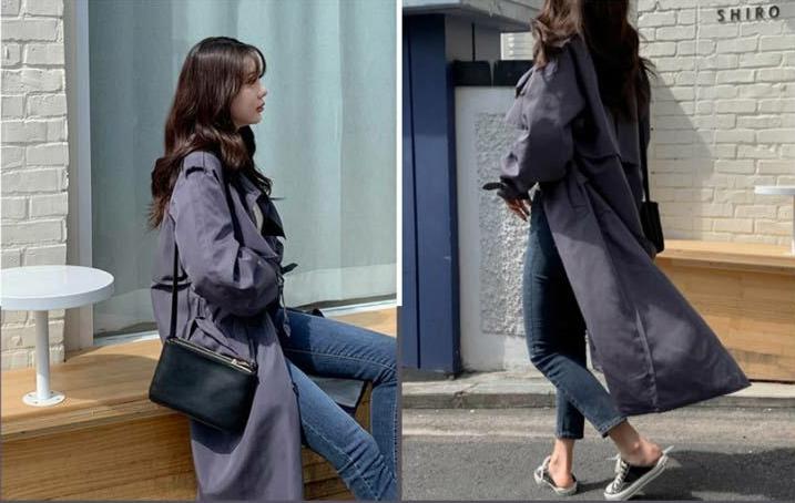 트렌치코트 바바리 웜그레이 차콜