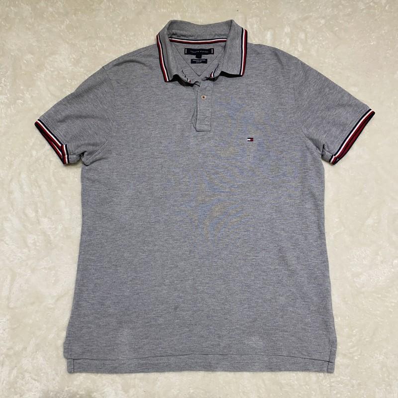 타미힐피거 그레이 반팔 카라티 M A01455