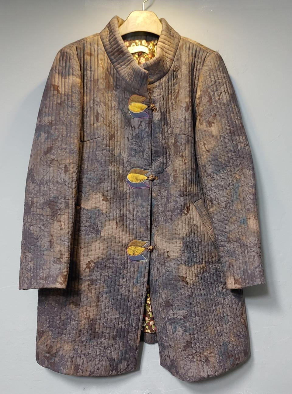 천연 누빔 코트