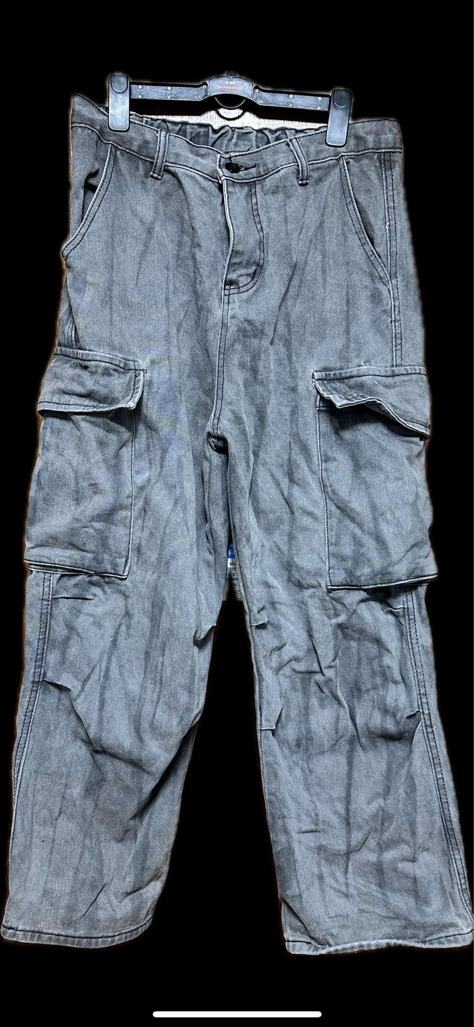 [L] 그레이 카고 데님