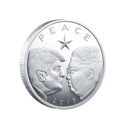 새 실버 북.미 평화 정상 회담 기념품 동전 수집 장식 도널드 트럼프