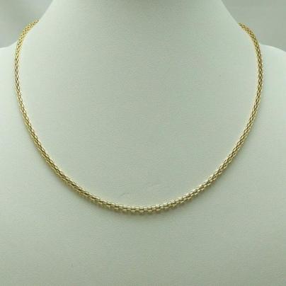 새 18K 금 골드 플레이트 42cm 목걸이 GP Gold Plated 