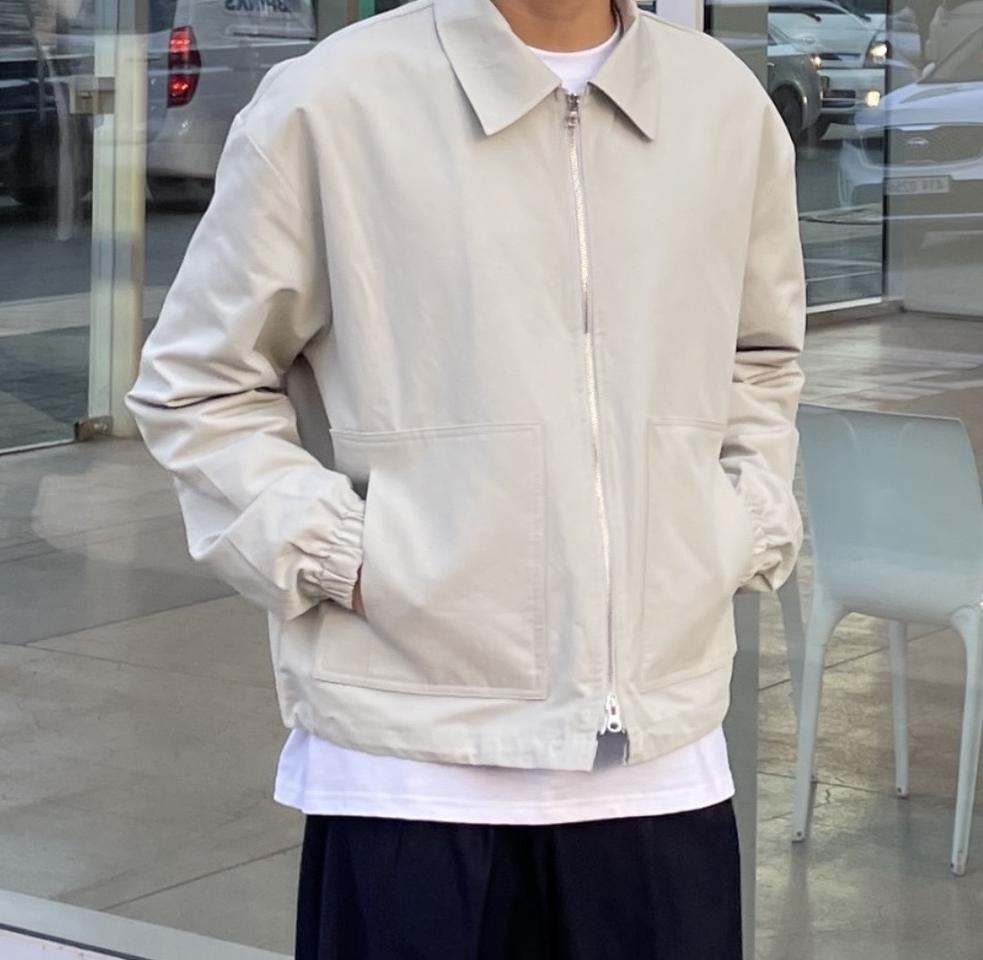 봄 여름 가을 크림 오버핏 블루종