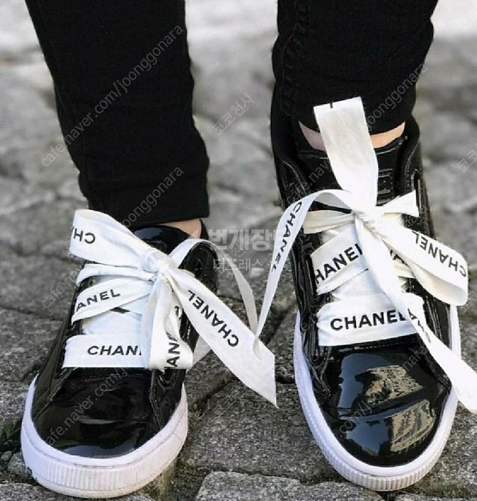 PUMA 푸마 바스켓 하트 페이턴트 블랙 골드 운동화 스니커즈 단화37