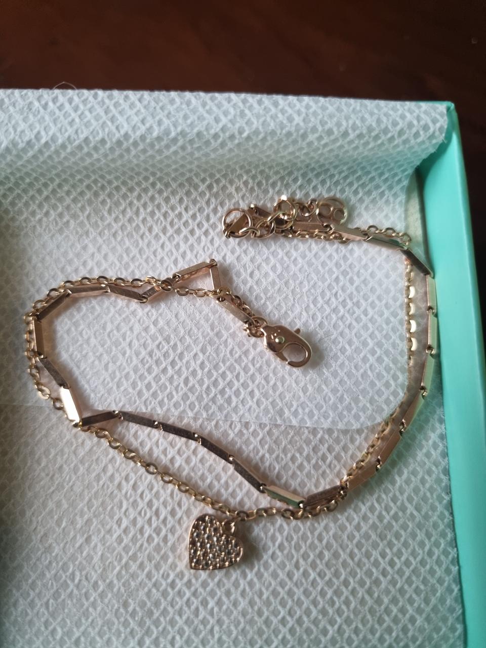 14k 로즈골드 두줄팔지