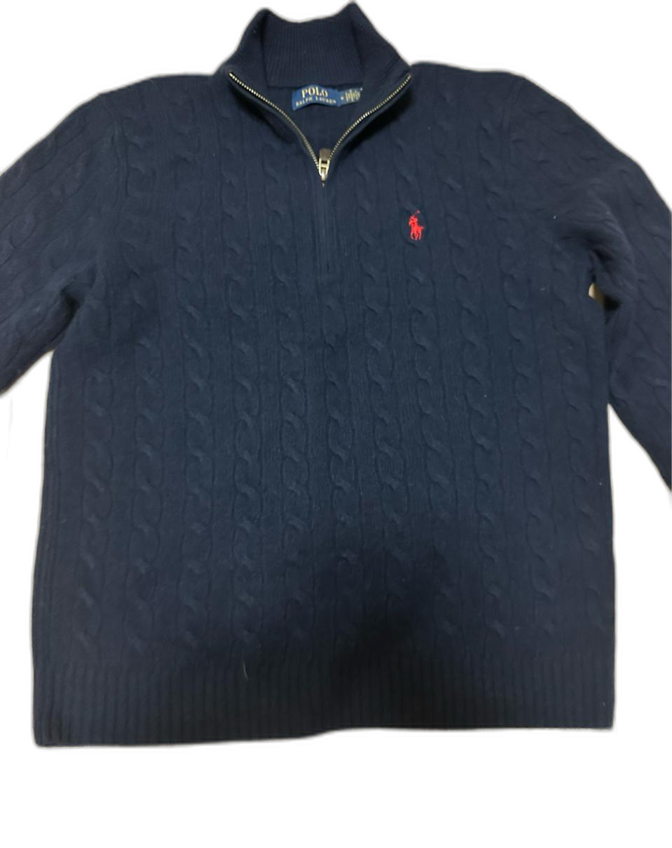 폴로 랄프로렌 쿼터 반집업 니트