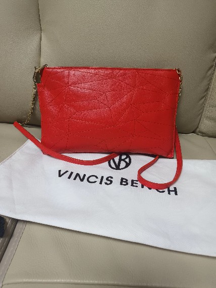 빈치스벤치 체인 크로스백 클러치 가죽가방