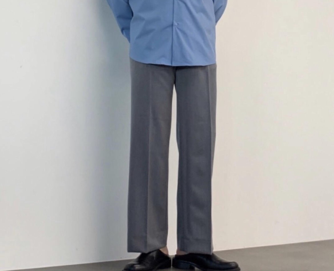 그레이 와이드 슬랙스