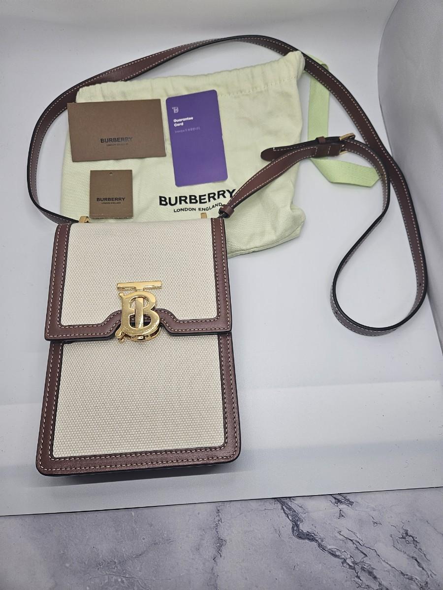 버버리 캔버스 투톤 로빈 크로스백