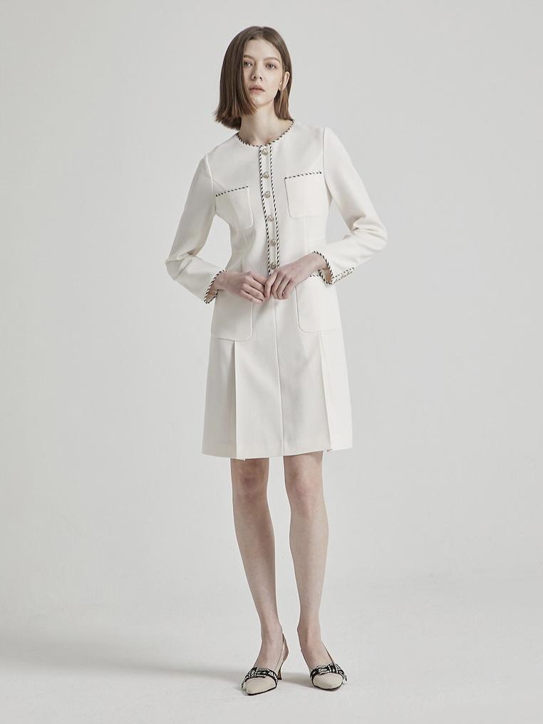 새상품) 주크 zooc 라인 배색 원피스