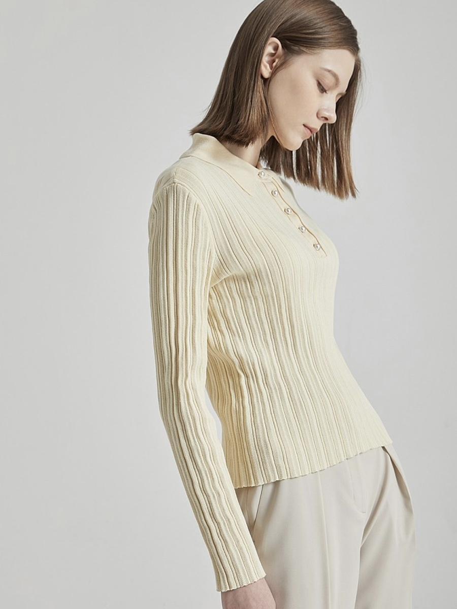 새상품) 주크 zooc 카라넥 골지 니트 티셔츠