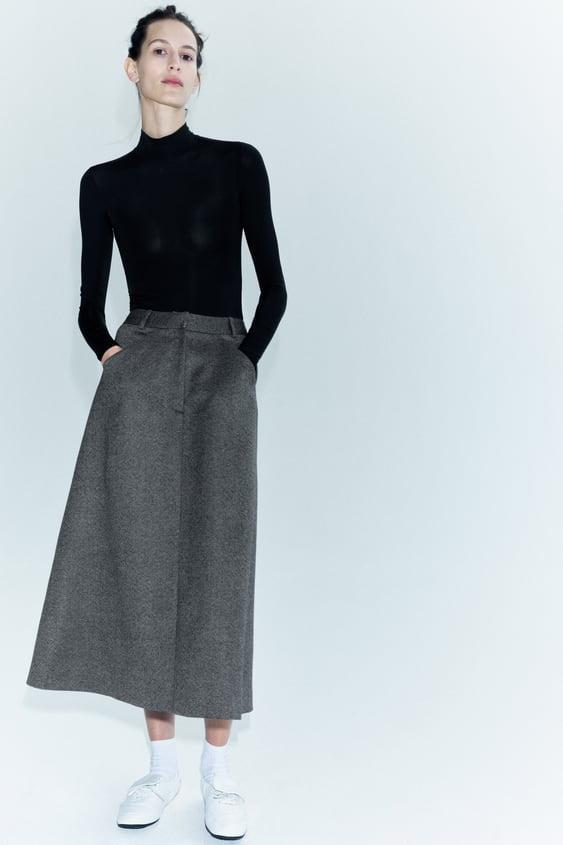 자라 울 케이프 스커트 리미티드에디션 / 새상품 / zara