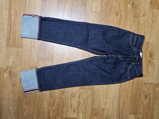 미착용-오렌지스티치 밑단포인트 청바지