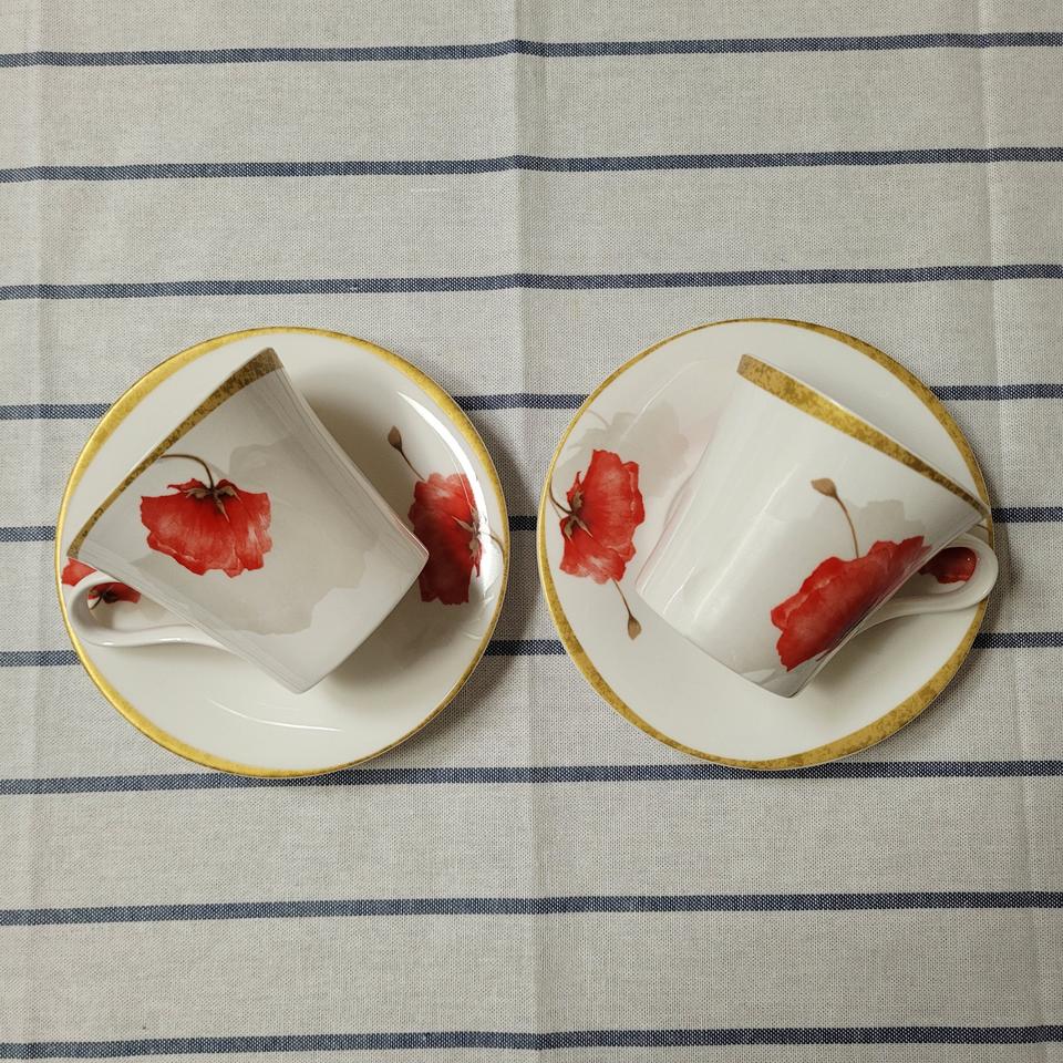 2조1,5만/밀양본차이나 커피잔 2조