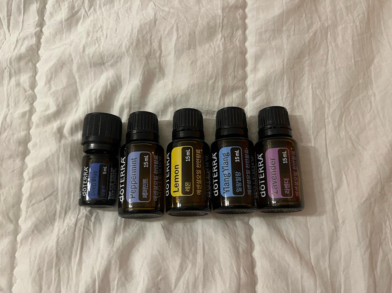 미개봉 새상품 정품 도테라 오일 페퍼민트 라벤더 일랑일랑 딥블루