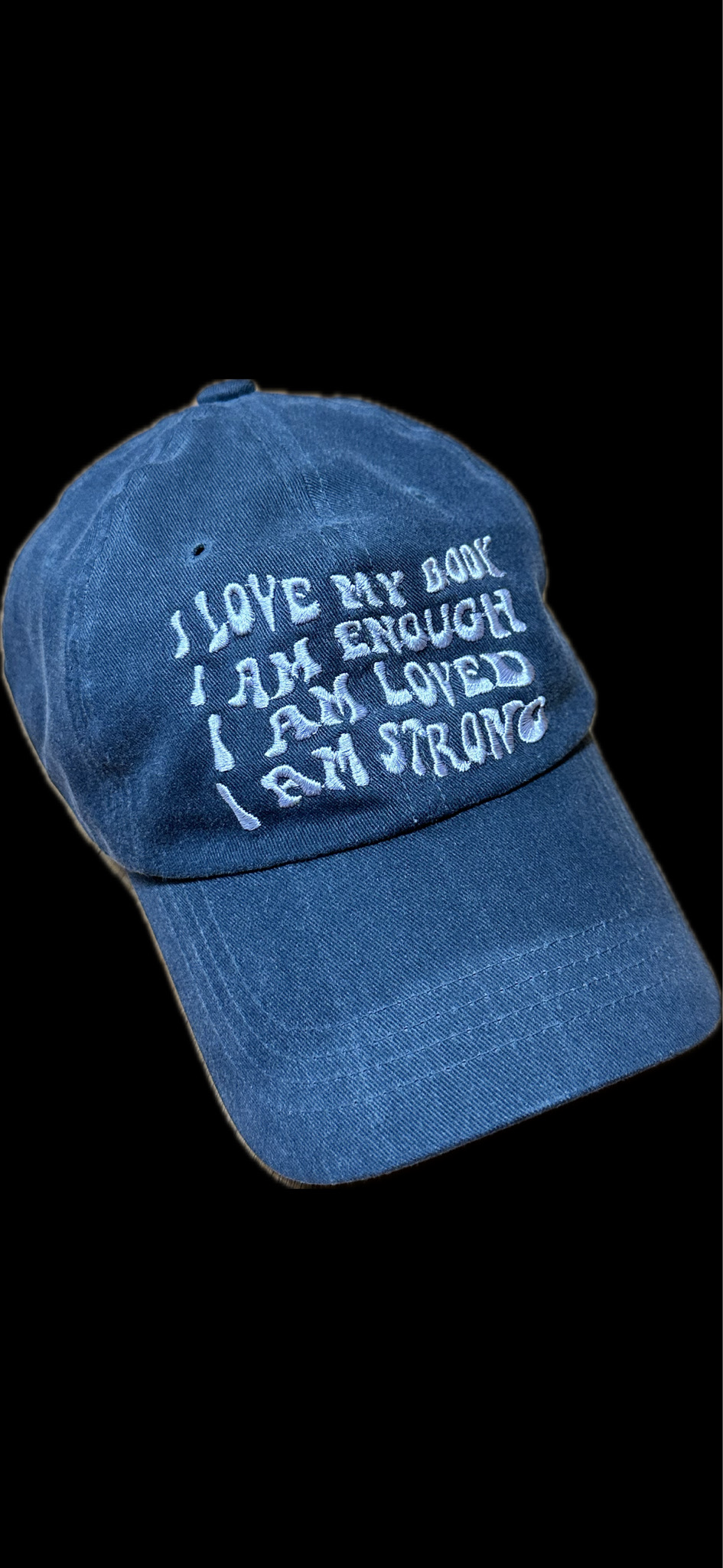 그레이 워싱 레터링 볼캡