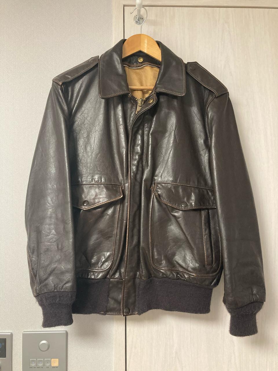 schott 소 가죽자켓 G-1 브라운 사이즈(95~105)