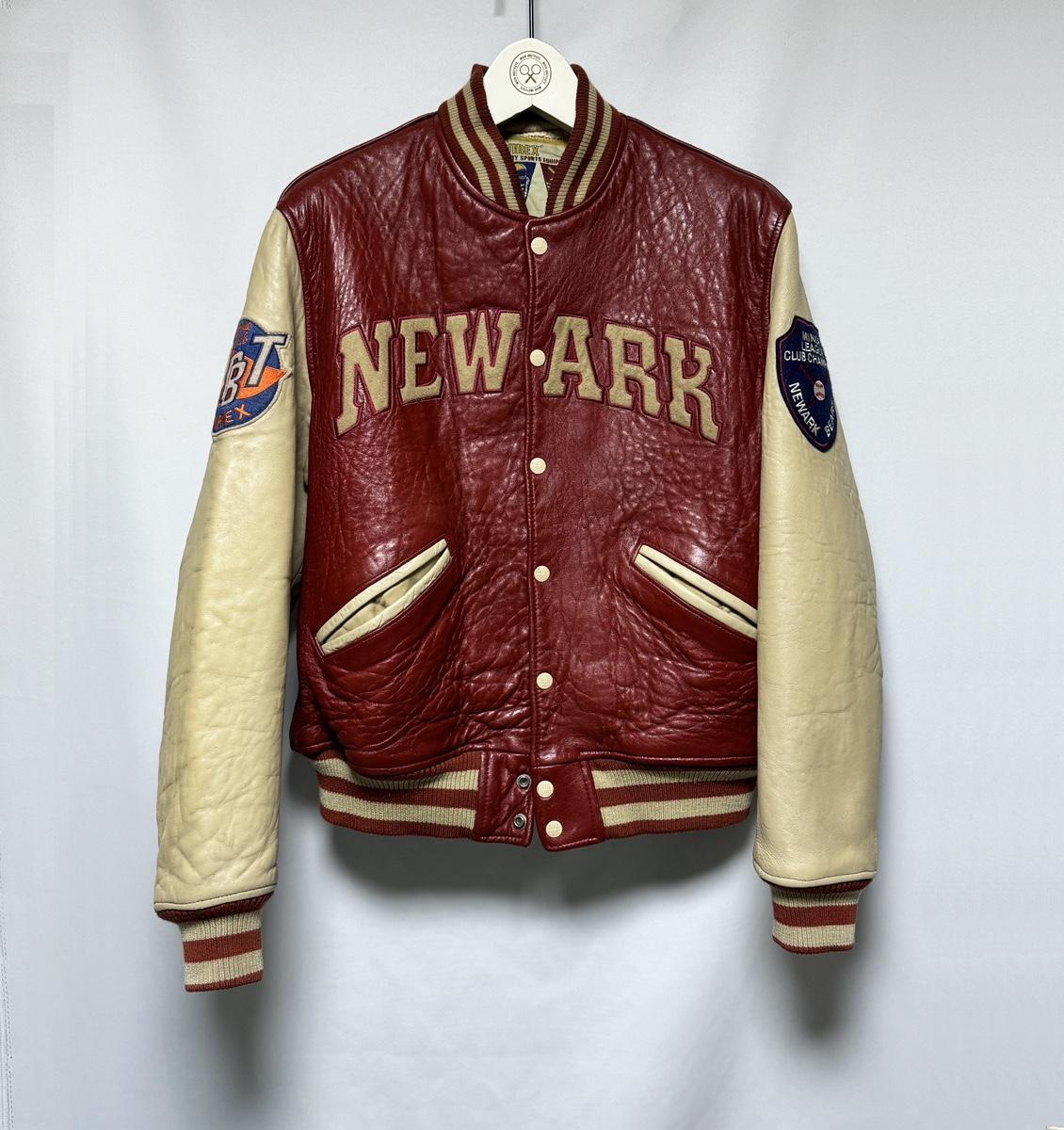 Avirex 90s 빈티지 레더 바시티자켓