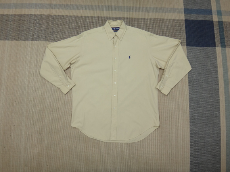 (2XL) 폴로랄프로렌 남성 솔리드 긴팔 면셔츠