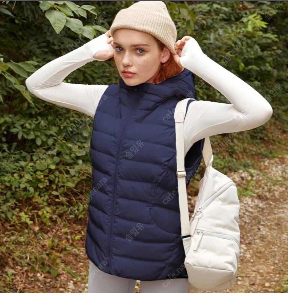 새상품 안다르 패딩조끼 베스트 네이비색상  정가 149000원