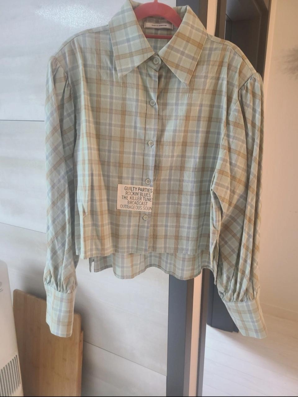 민트체크셔츠