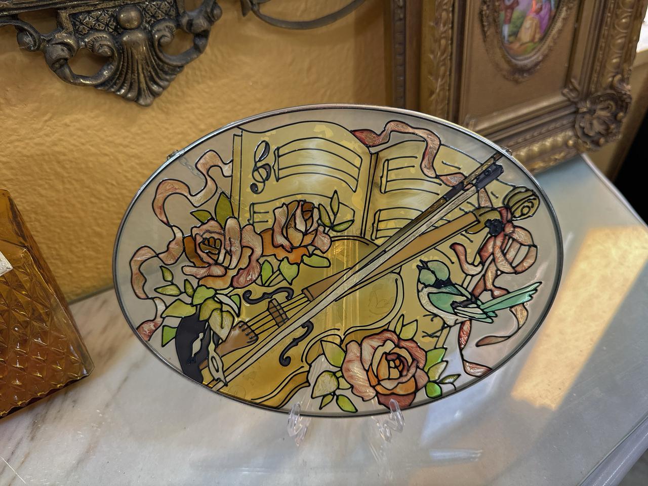 프랑스 빈티지 행잉 스테인드 글라스