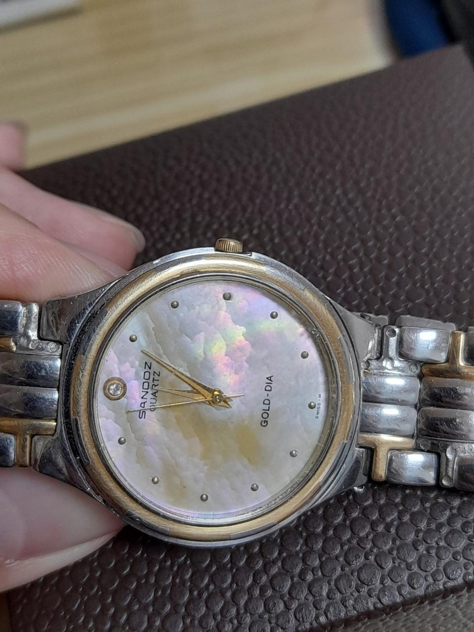 명품 산도스 18k 콤비시계