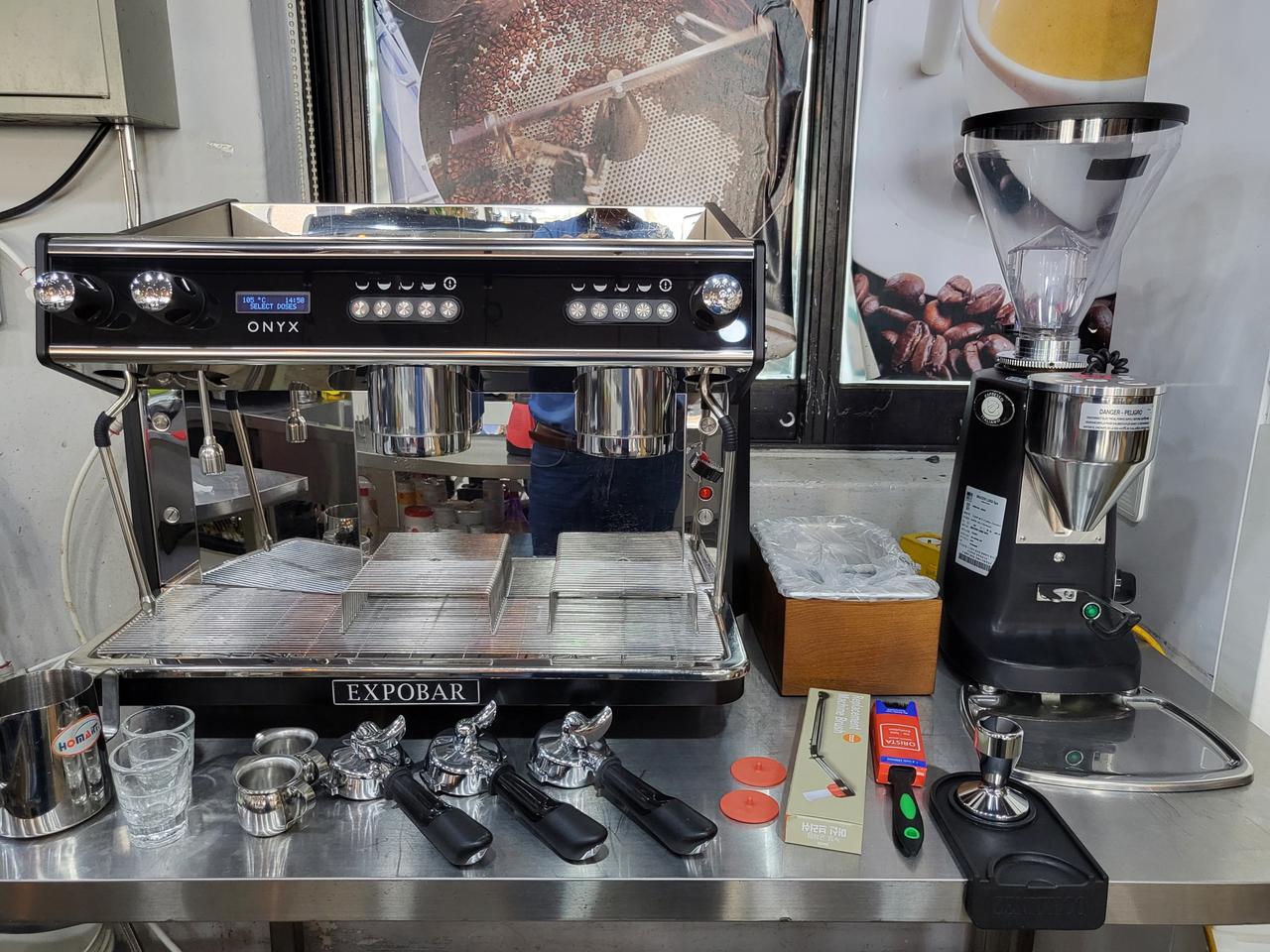 엑스포바 크렘 오닉스 커피머신 메조전자동그라인더 포함