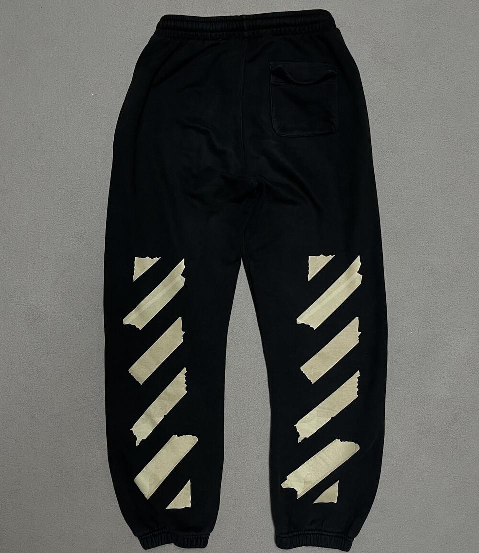 [S] 오프화이트 테이프 애로우 트레이닝 바지 조거팬츠