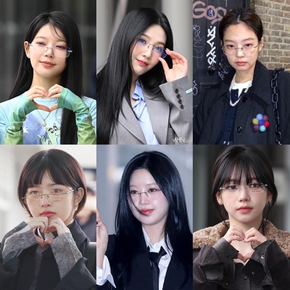 [새상품]연예인 너드 긱시크룩 실버 무테 안경