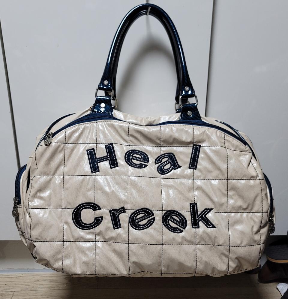 정품 HEAL CREEK 퀼팅 보스톤백 (IVORY)
