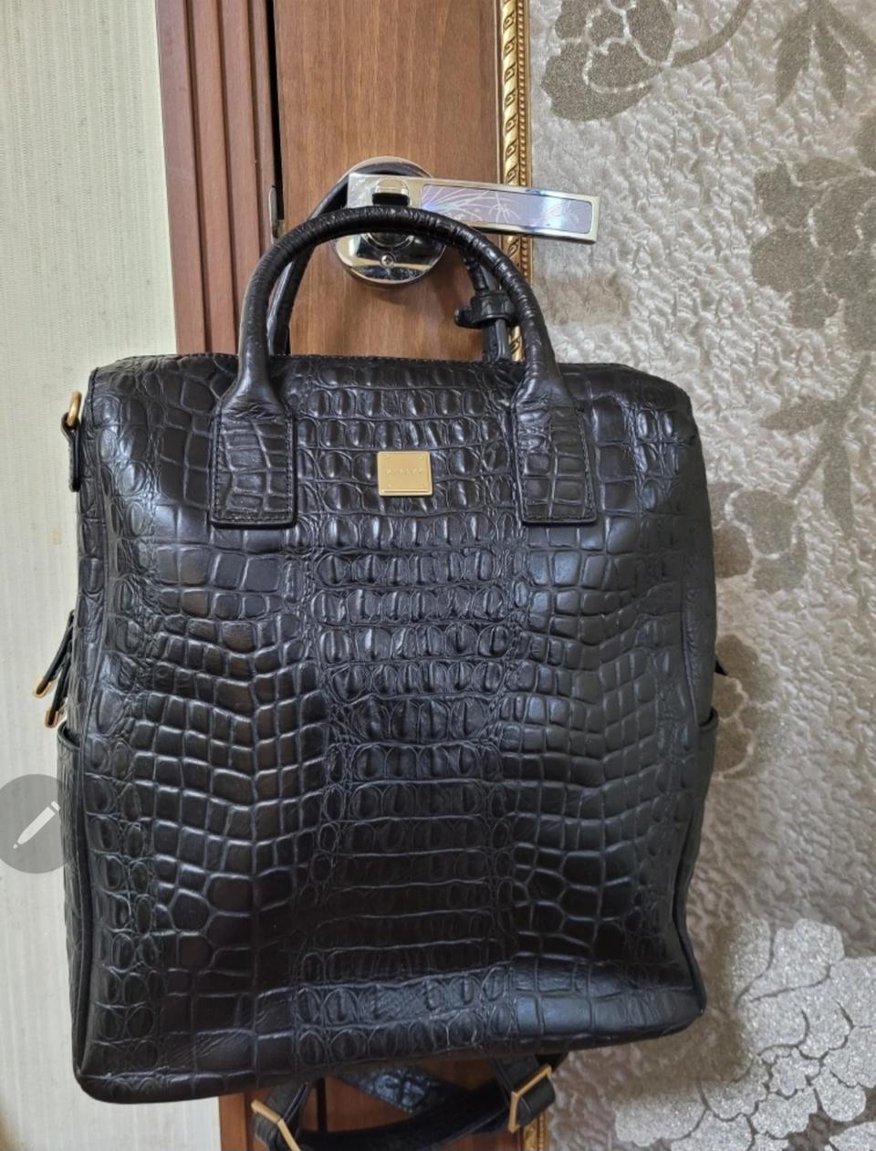 시슬리 가죽백팩