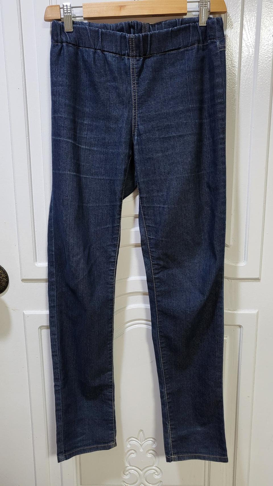 네이비 바지 면바지 바지 하의 밴딩 긴바지 팬츠