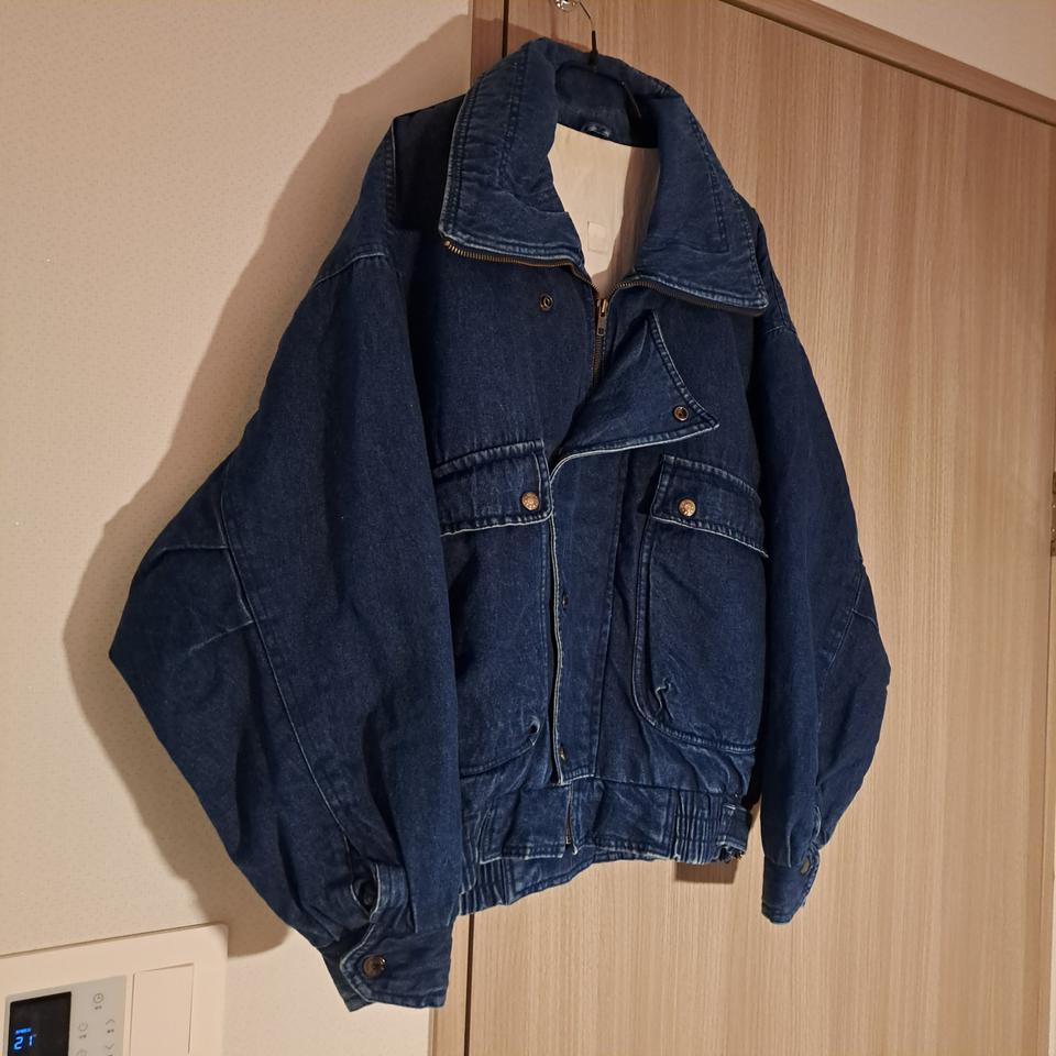90's Denim Casual Fit Bomber Jacket