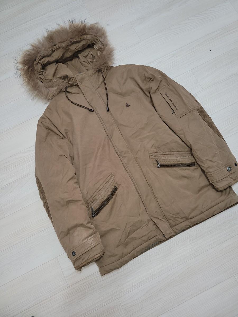 90s 빈폴 가죽패치 스포츠 빈티지 헌터자켓 패디드 퍼 95