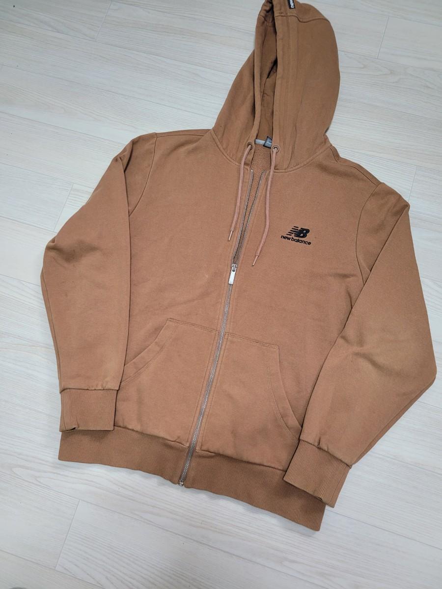 뉴발란스 베이지 후드집업 자켓 플리스 L 100