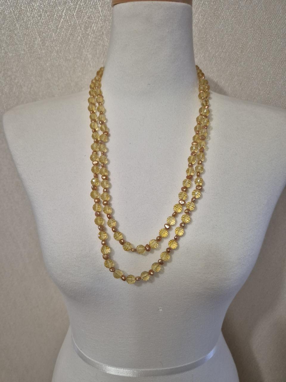 리얼 진주&스톤 목걸이 팝니다.