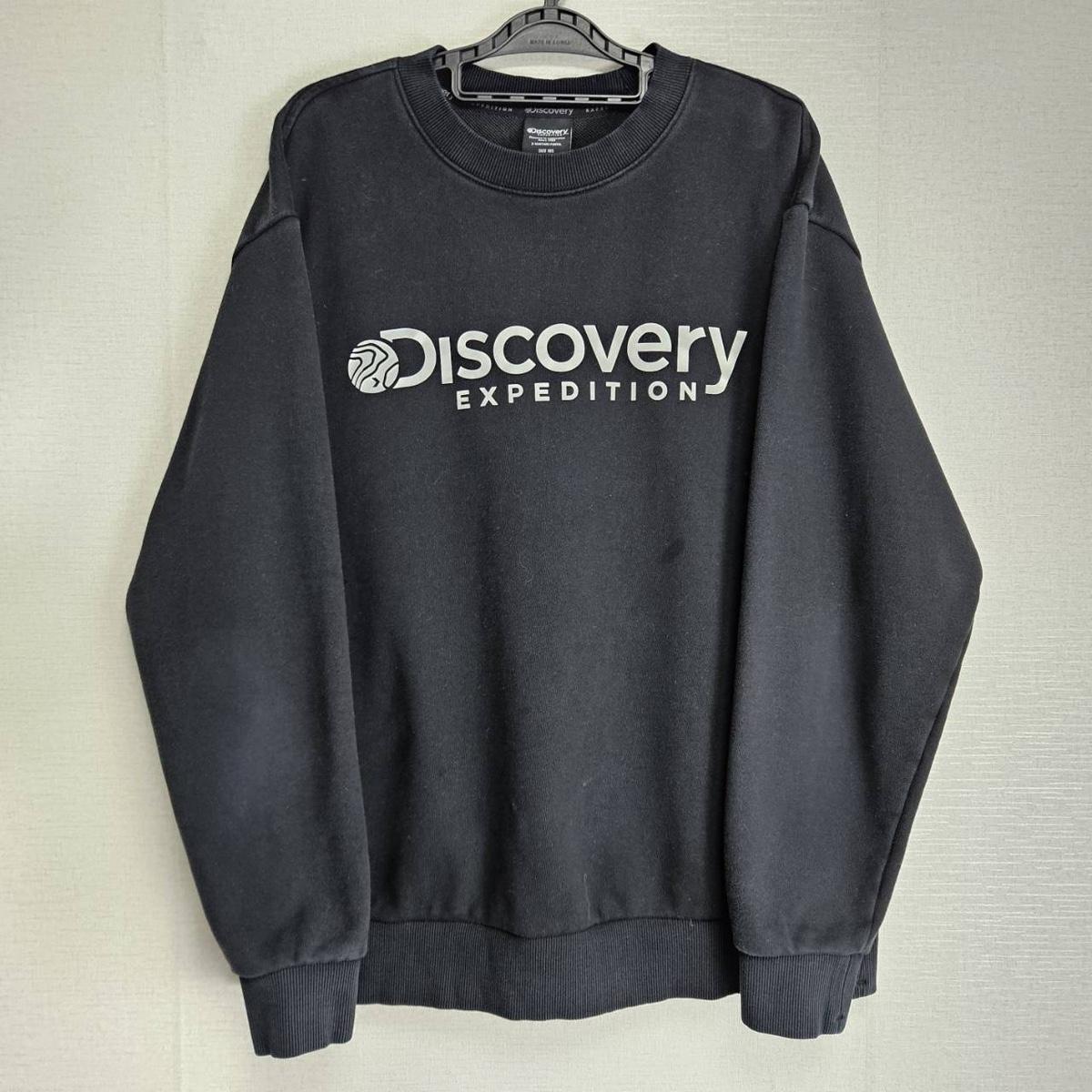 디스커버리 익스페디션 로고 맨투맨 블랙 XL(105-110)