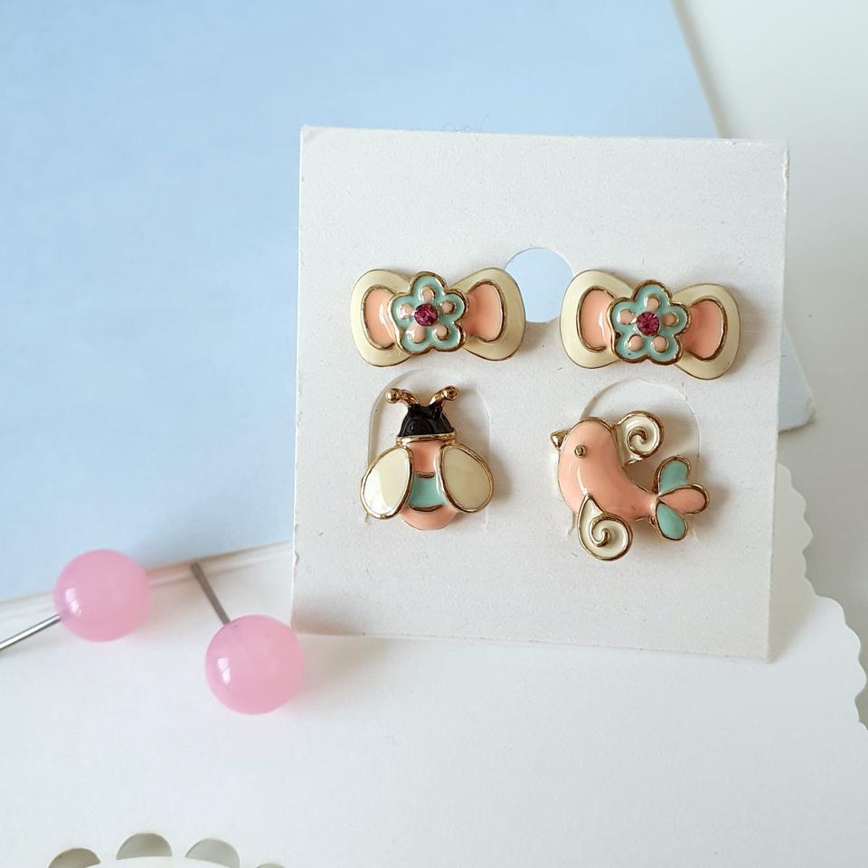 큐티 핑크 3종 세트 귀걸이 / 이어링