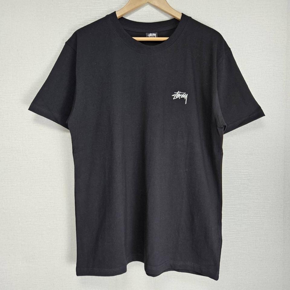 스투시 자수 반팔티 블랙 L(100~105)새상품급
